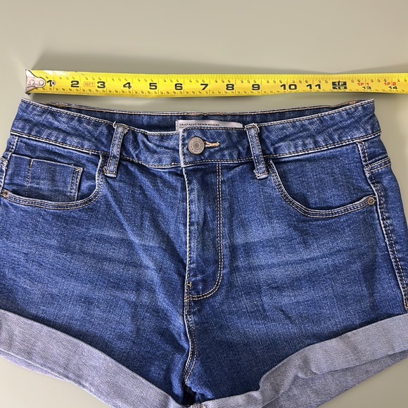 Zara Cuff Hem Denim Shorts - Picture 6 of 8
